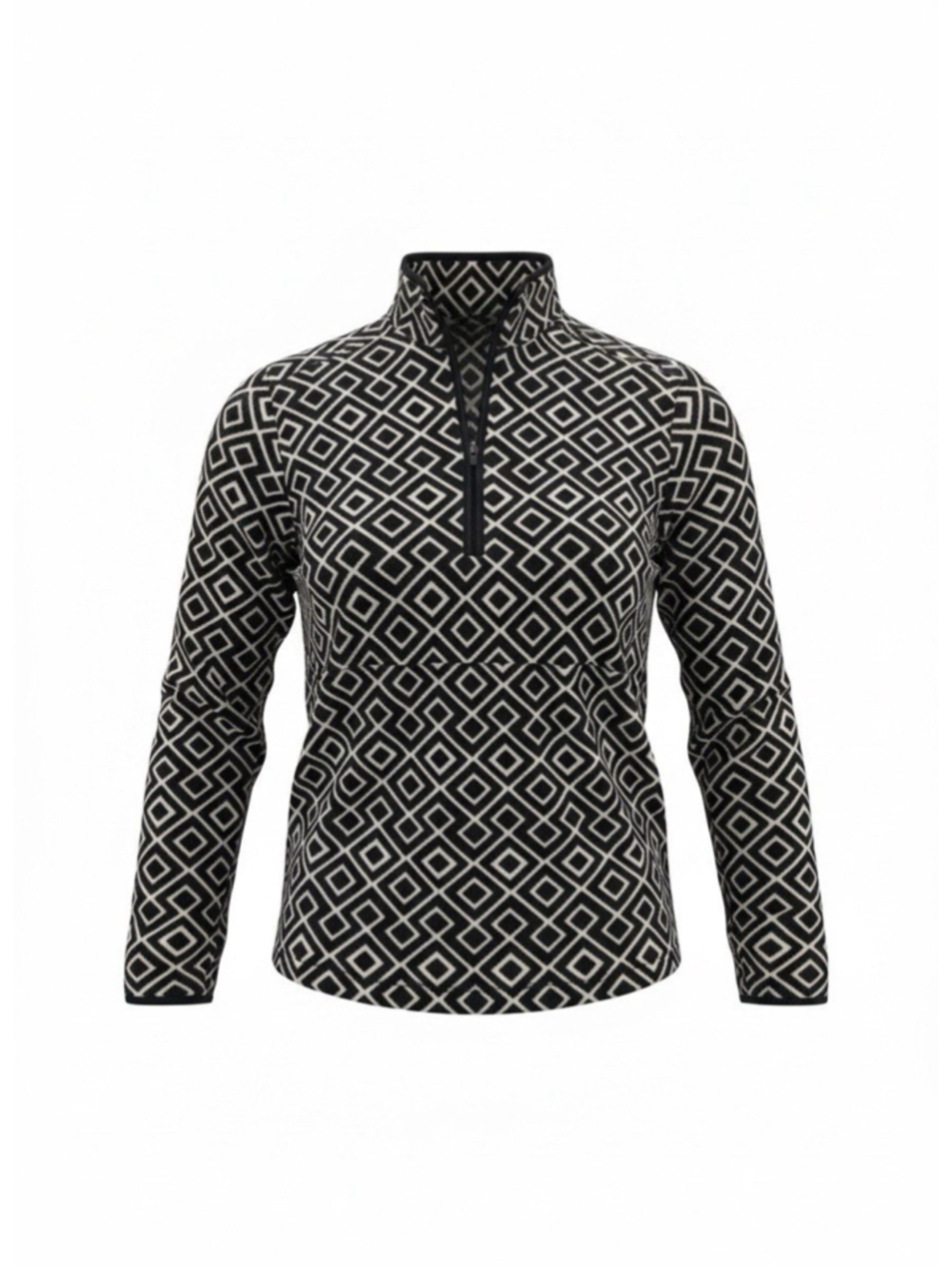 Youth Medium 14-16 Fleece Pullover-quarter Zip-black/white-Aztec Print-NEW-fall